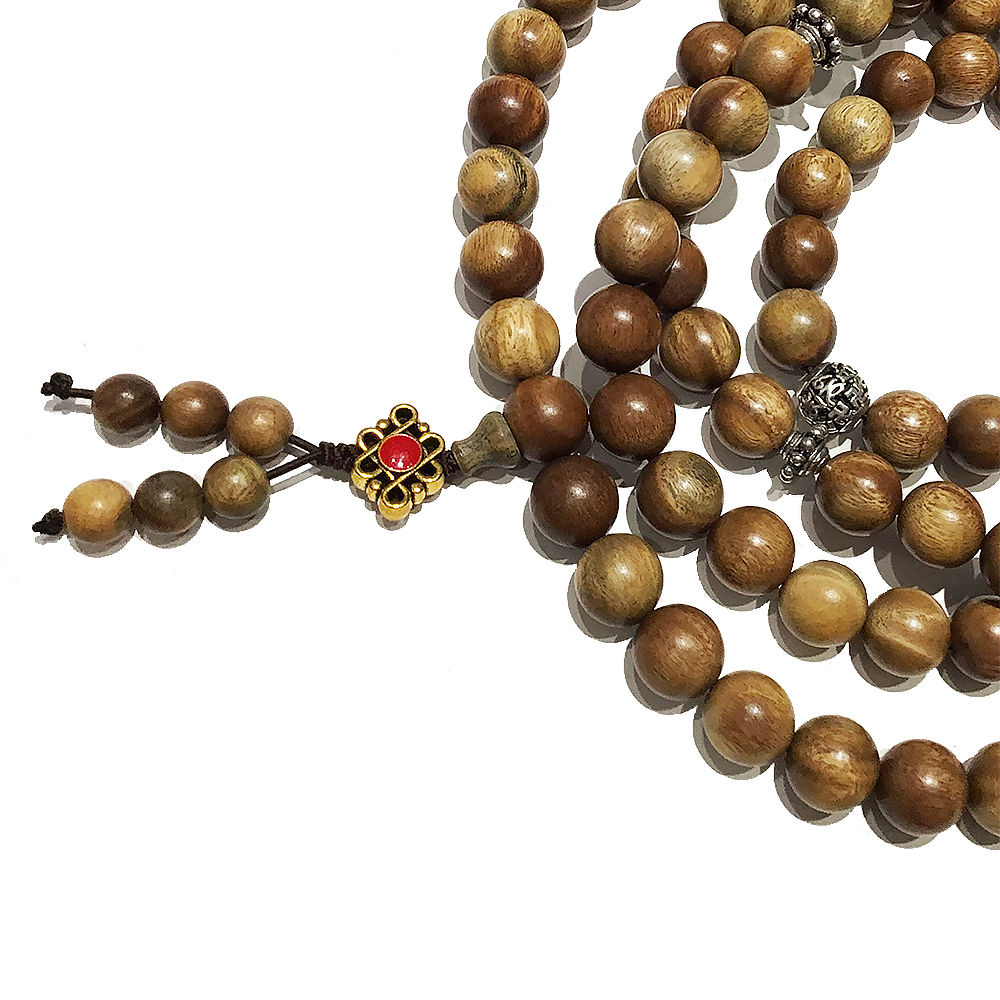 六字真言+吉祥結&香檀木108念珠12mm【十方】148967