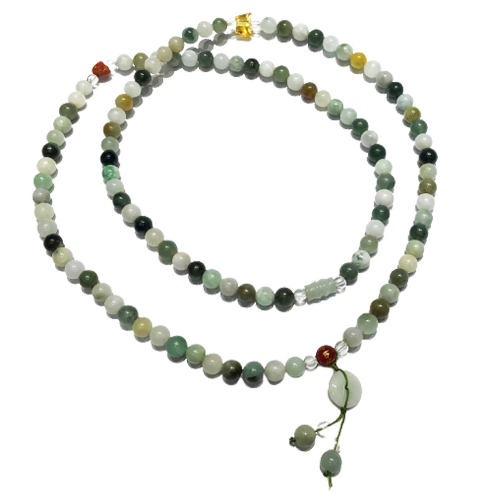 四寶+緬甸玉108念珠6mm【十方】150589