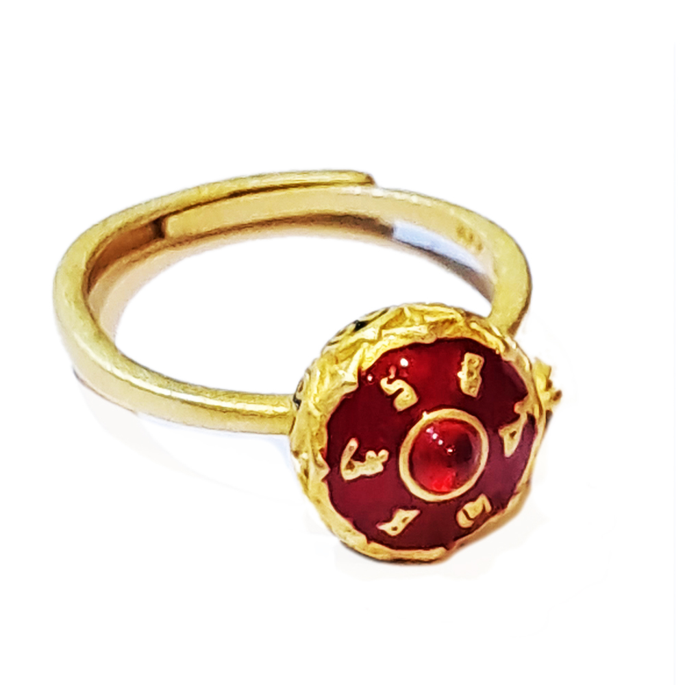 六字箴言 沙金 戒指【十方】151153