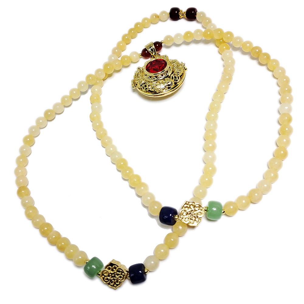 嘎屋寶盒&黃玉108念珠6mm【十方】152043