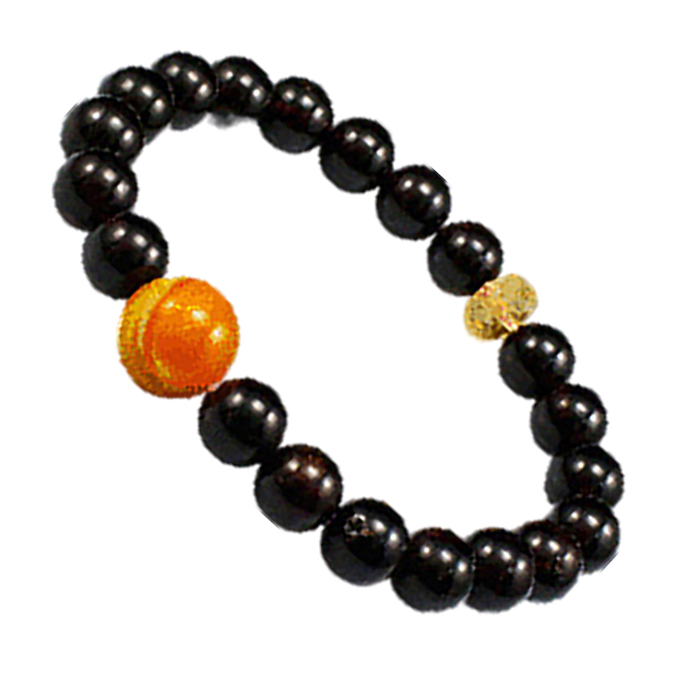 黃金硨磲&石榴石8mm手珠【十方】120043