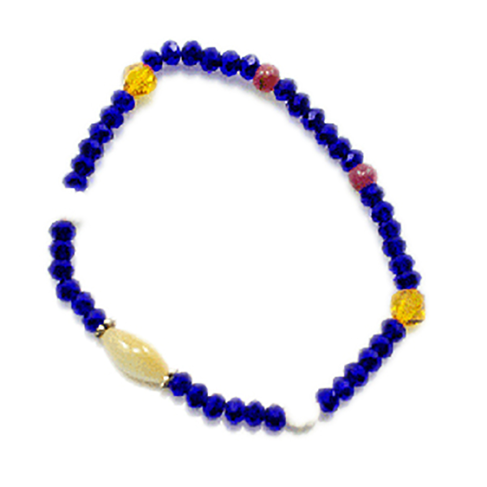 珍珠貝&藍琉璃{晶鑽}手珠3*4mm【十方】121059