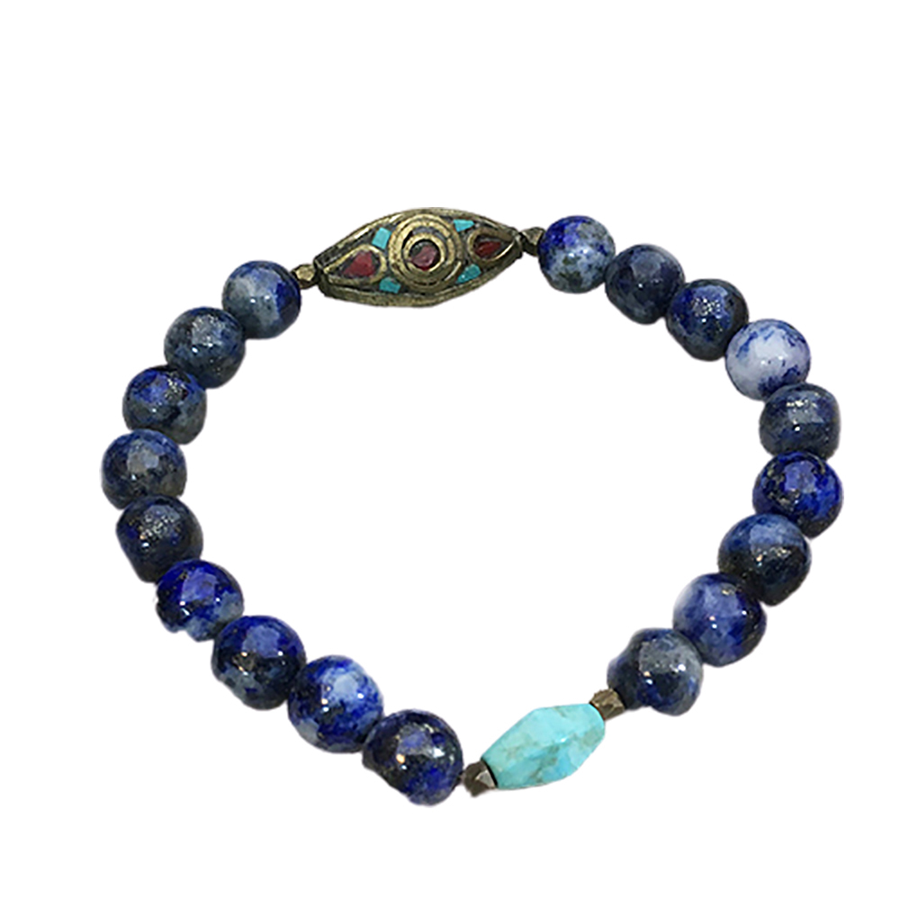 手工銅珠&青金石手珠8mm【十方】121182