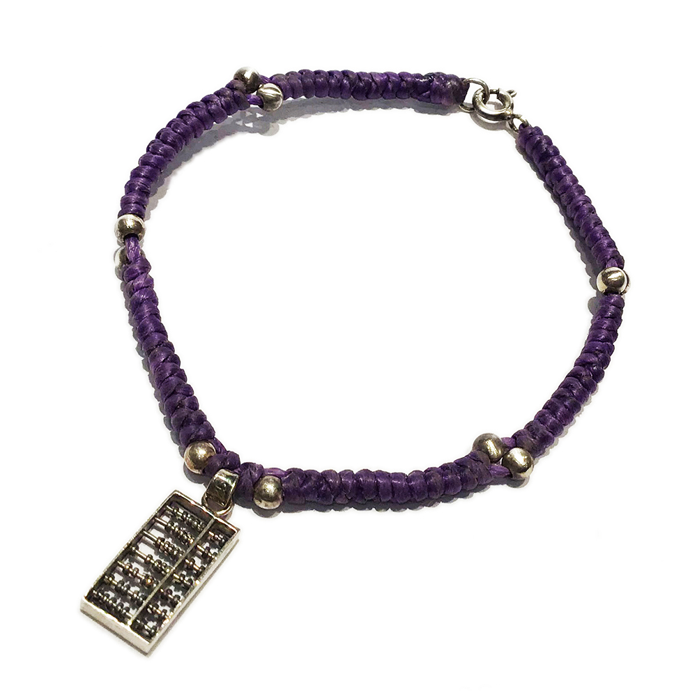 銀算盤&蠟線開運手鍊【十方】120969