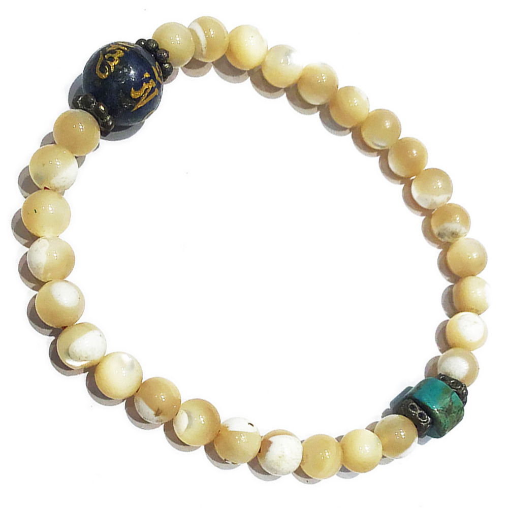 珍珠貝&青金石手珠6mm【十方】119745