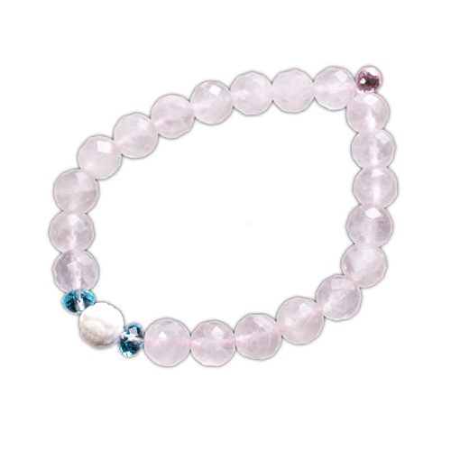 硨磲&粉晶{晶鑽}手珠8mm【十方】123139