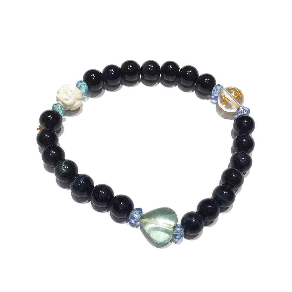 六字真言&藍貓眼石兒童手珠6mm【十方】124193