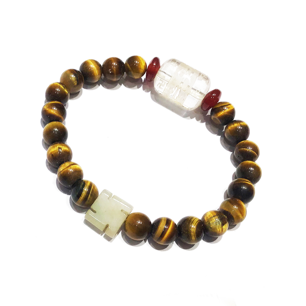 六字真言&虎眼石手珠7mm【十方】124236