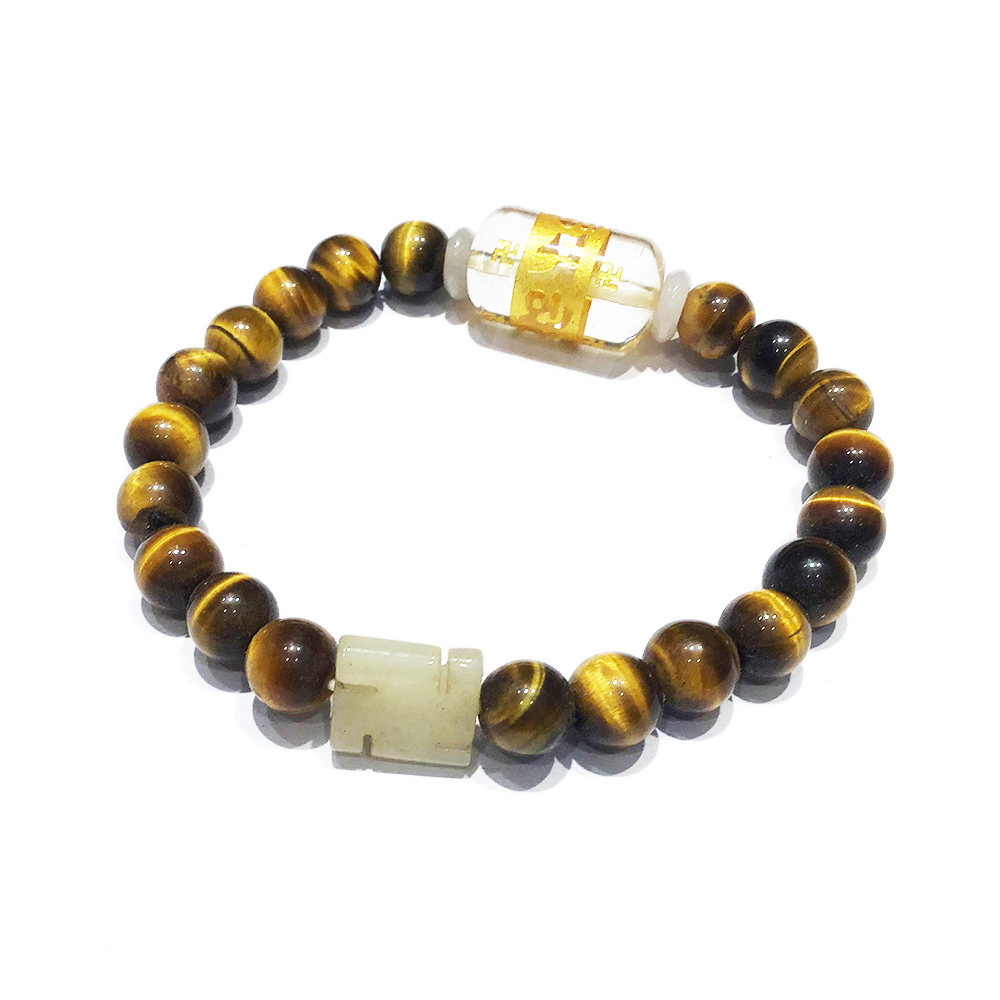 六字真言&虎眼石手珠8mm【十方】124238