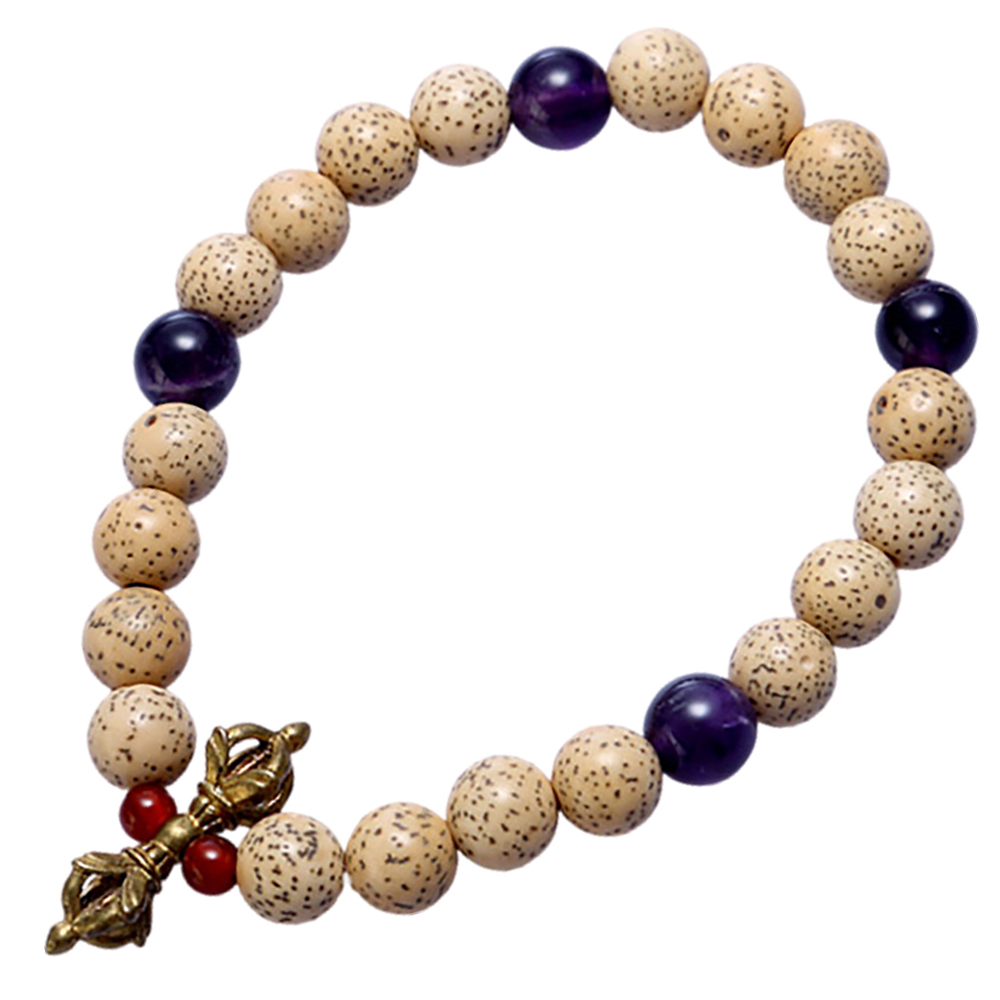 金剛杵&紫晶&菩提手珠8mm【十方】130473