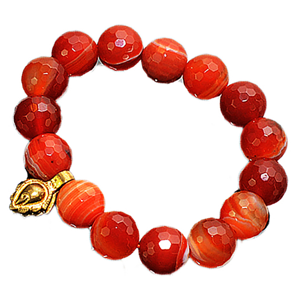 金摩尼寶&印度瑪瑙{晶鑽}手珠14mm【十方】130666