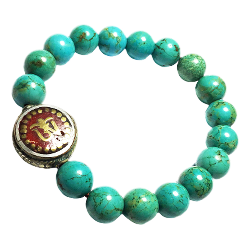 佛眼(銅)& 綠松石手珠10mm【十方】130365