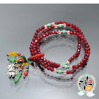 紅玉石好運連環手珠【十方】131038