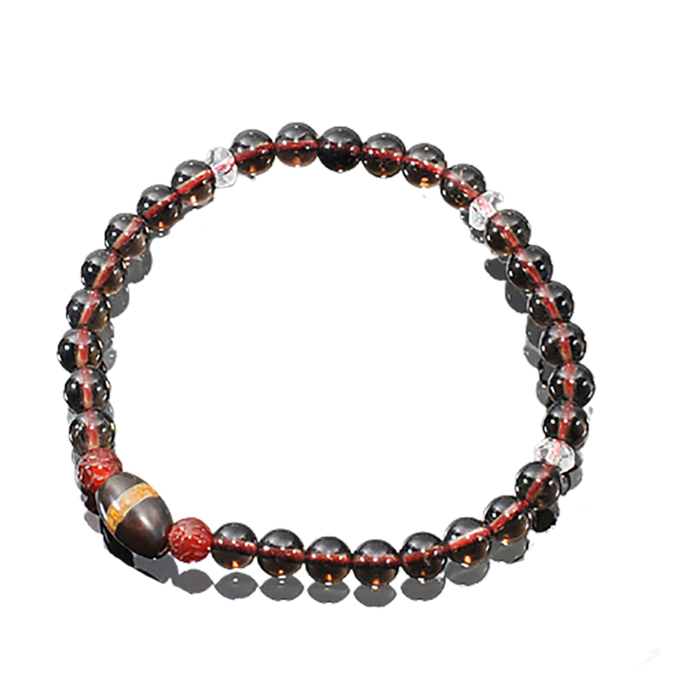 天珠線珠&茶晶手珠6mm【十方】131361