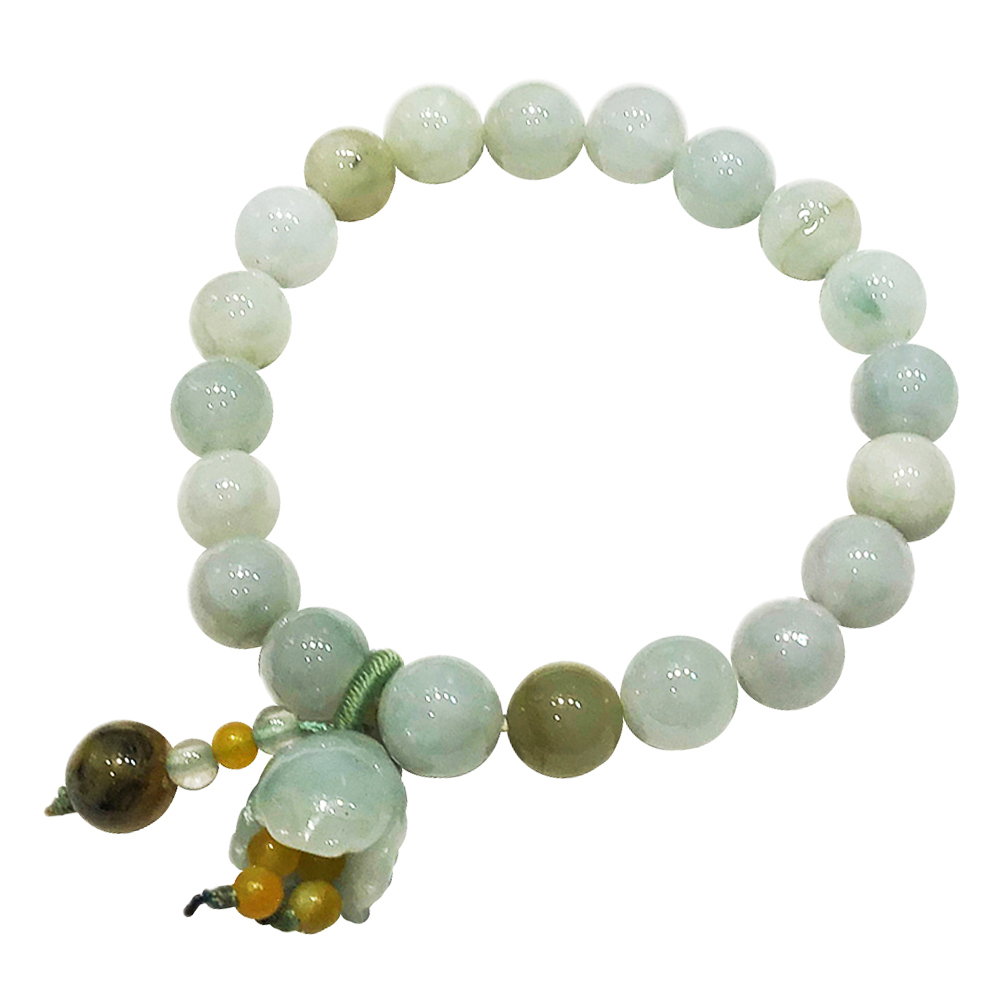 幸福鈴蘭&緬甸玉手珠8mm【十方】131043