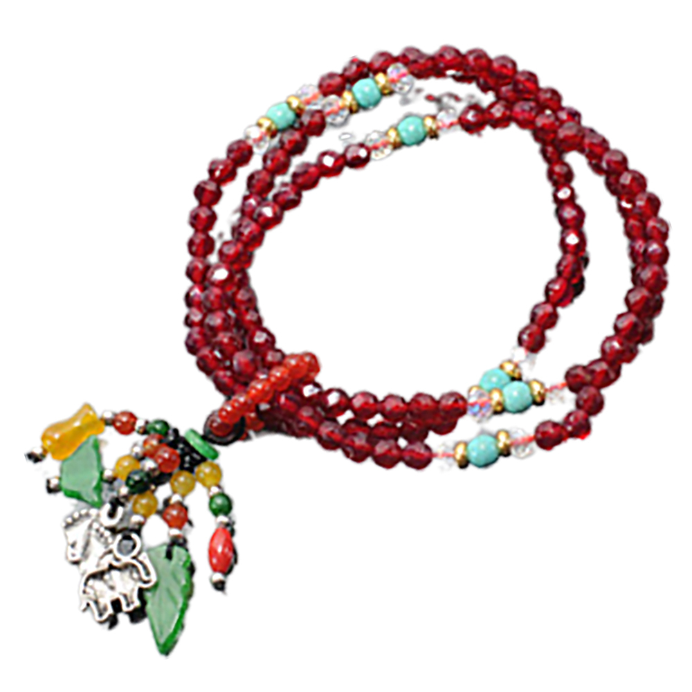 紅玉石好運連環手珠【十方】131038