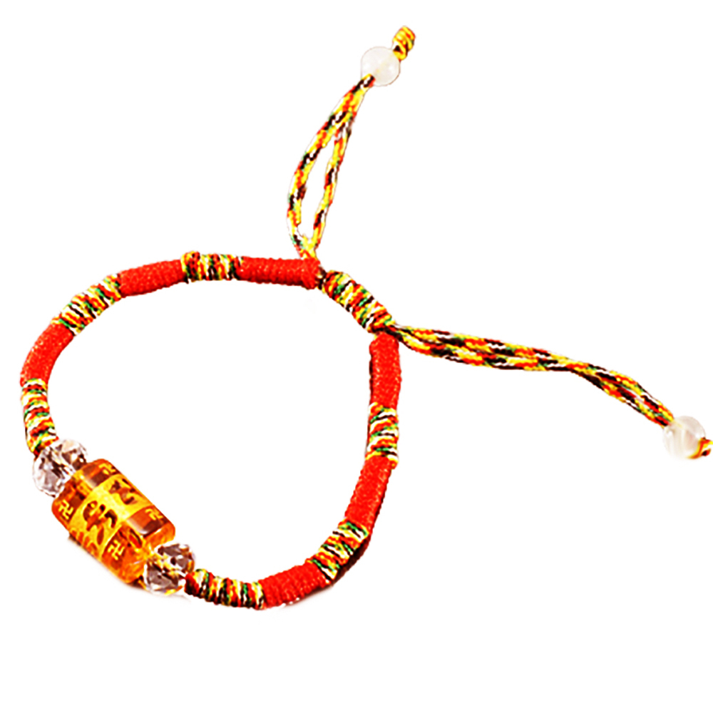 六字真言{黃晶}&五色線手鍊【十方】132296