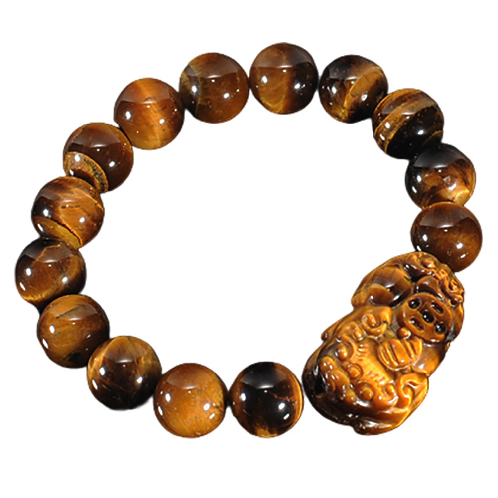 招財貔貅{虎眼}手鍊12mm【十方】132983