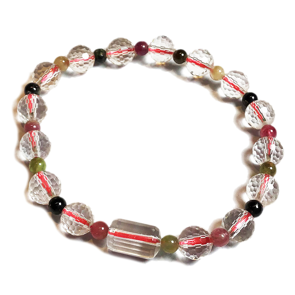 碧璽+水晶手珠8mm【十方】132988