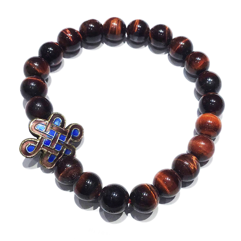 吉祥結+紅虎眼手珠8mm【十方】133640