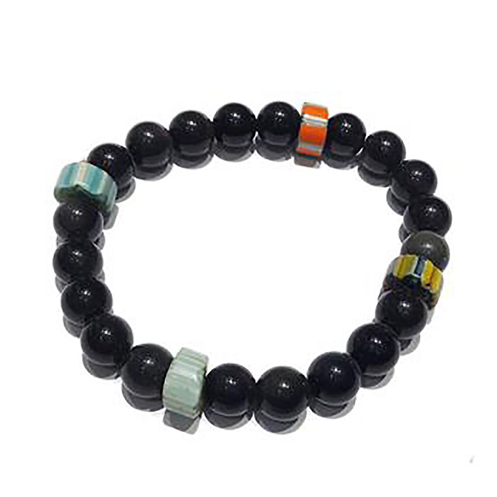 雪芙蘭琉璃+黑曜手珠8mm【十方】134344