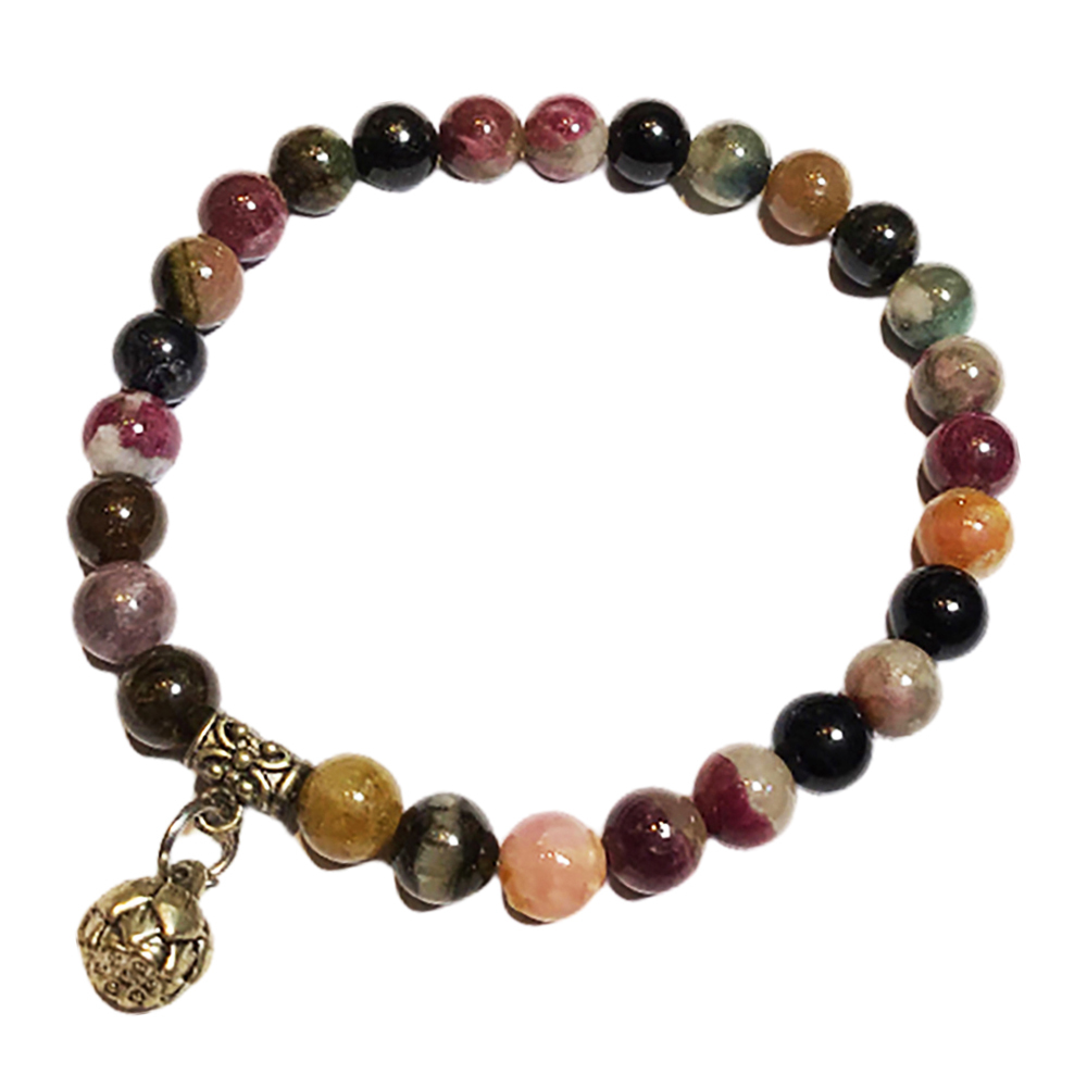 蓮花{藏銀}+碧璽手珠6mm【十方】134787