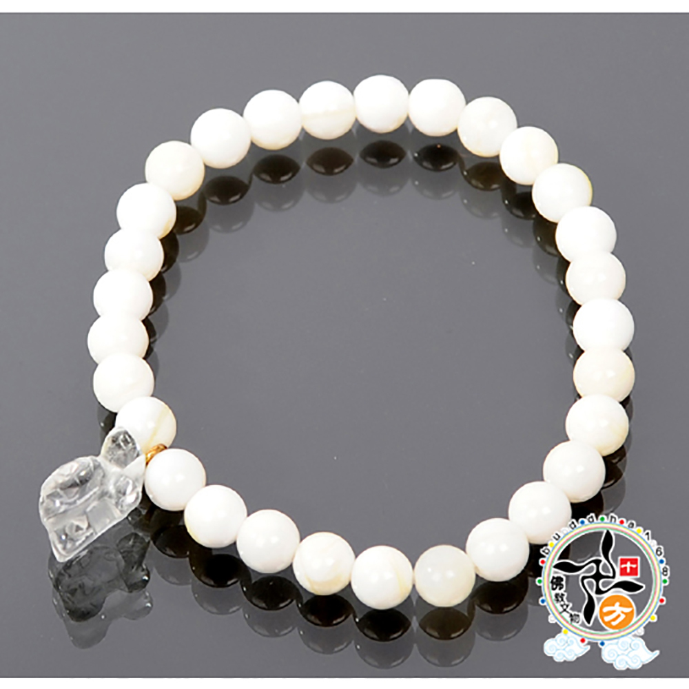 滿福龜{水晶}+金線硨磲手珠6mm【十方】134365