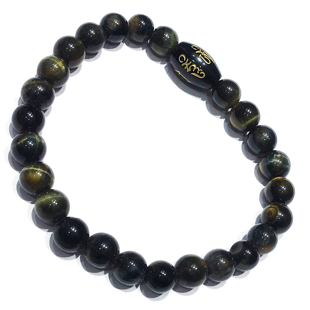  六字真言+虎眼手珠6mm【十方】134357