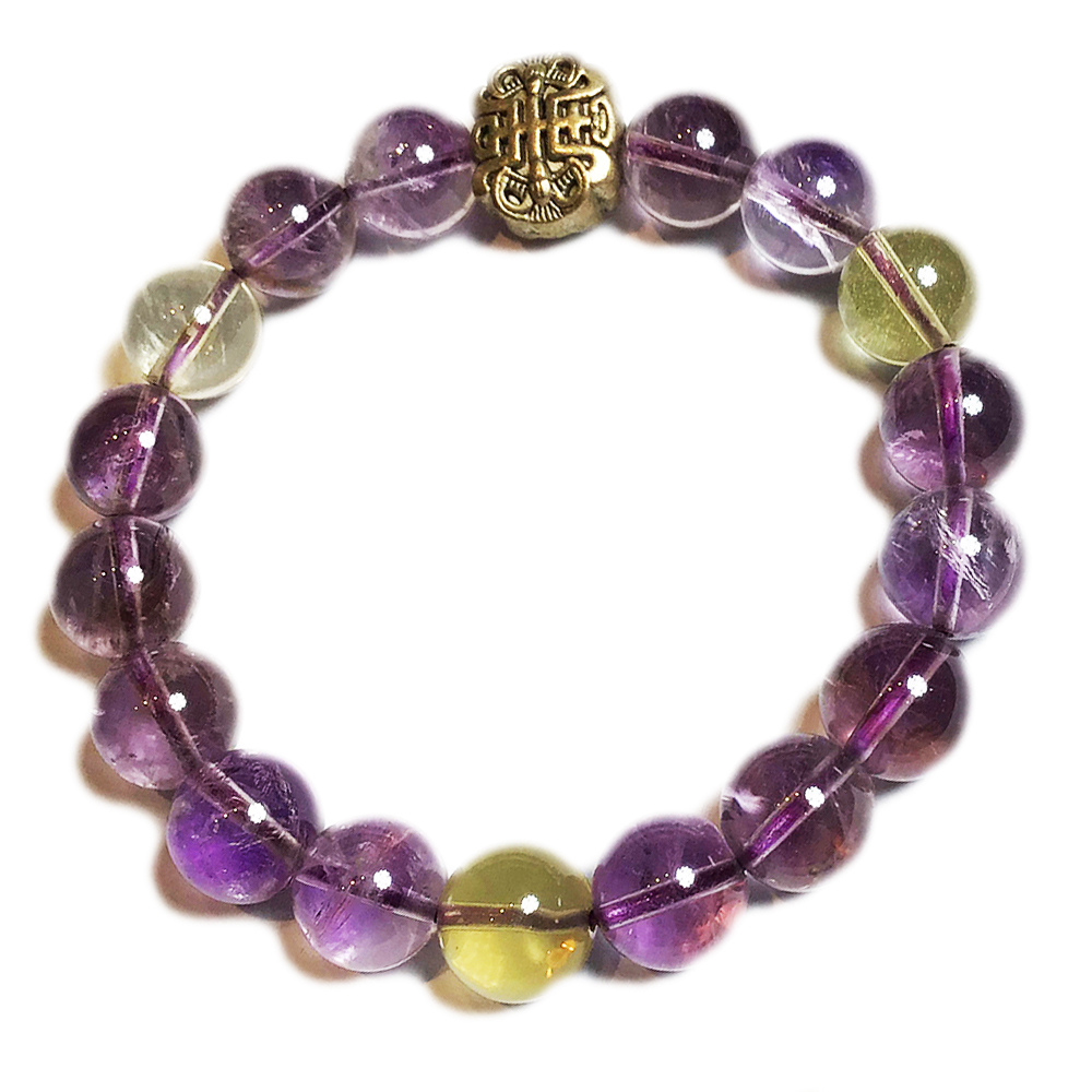 福祿壽{藏銀}紫黃晶手珠11mm【十方】134782