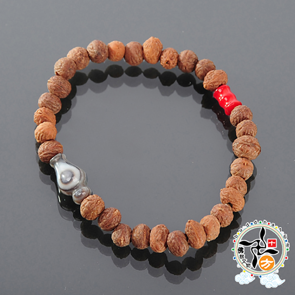 寶瓶天珠+小鳳眼菩提手珠6mm【十方】134548