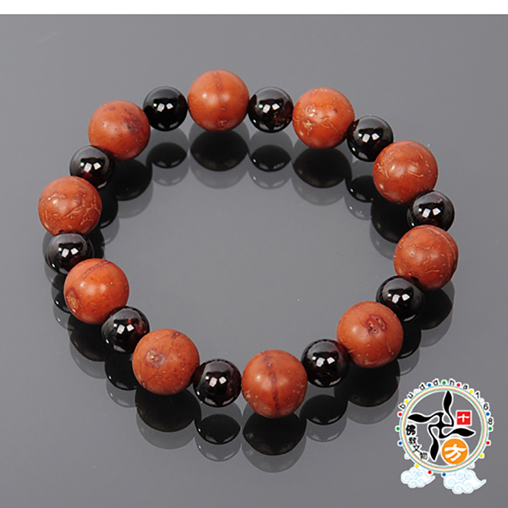 紅石榴+鳳眼菩提手珠10mm【十方】134351