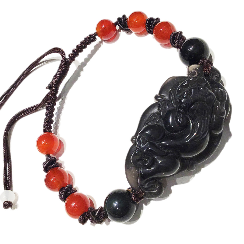 黑曜岩貔貅{開運招財}手鍊【十方】134867