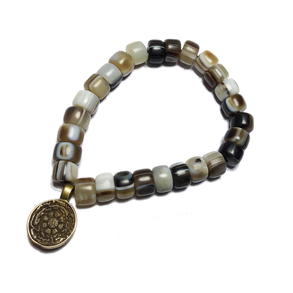 九宮八卦圓牌+藥師珠手珠8*6mm【十方】135673