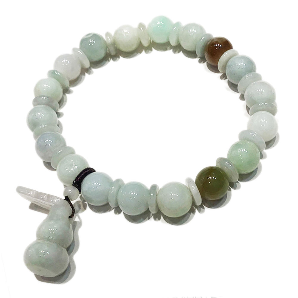 葫蘆+緬甸玉手珠8mm 【十方】134894