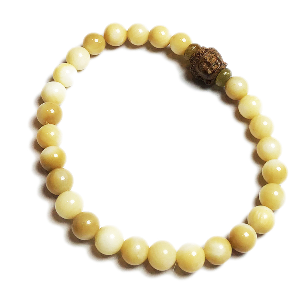 佛首{土沉木}+珍珠硨磲手珠6mm【十方】135979