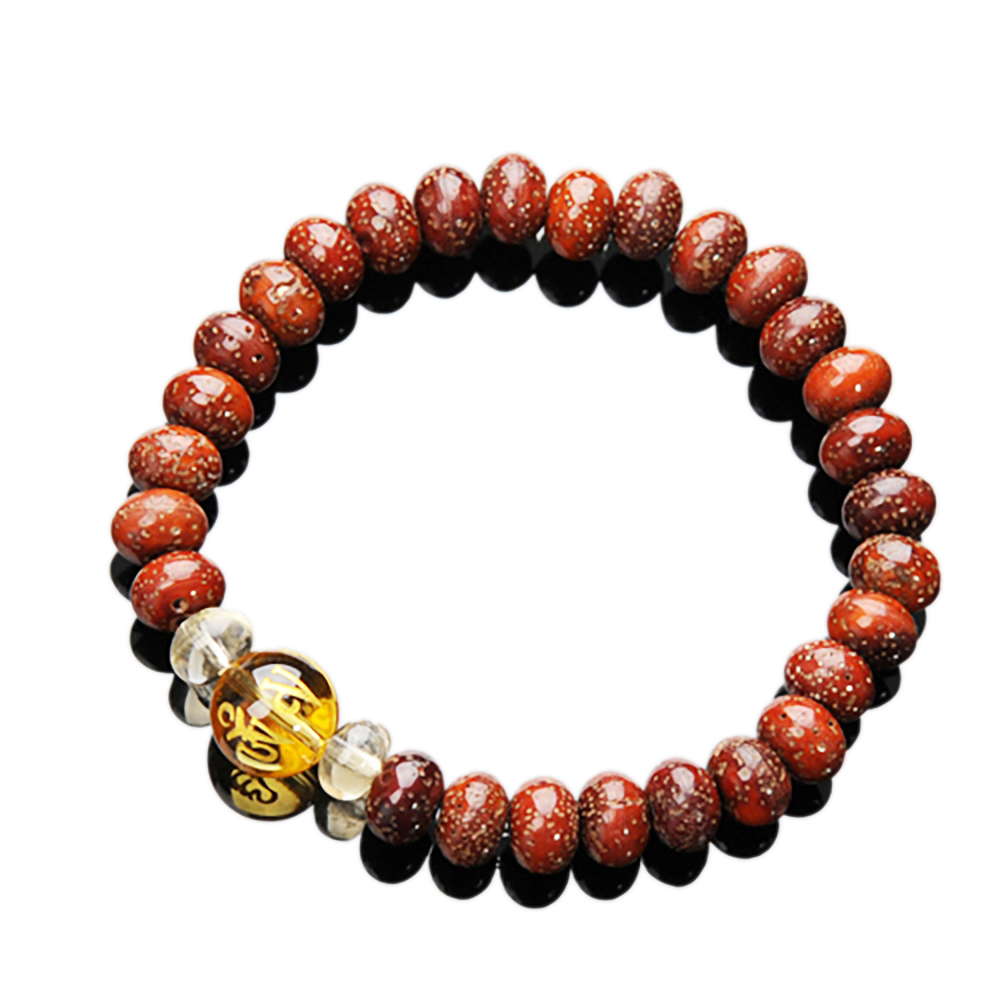 {六字真言}水晶+老星月菩提手珠6*8mm【十方】135960