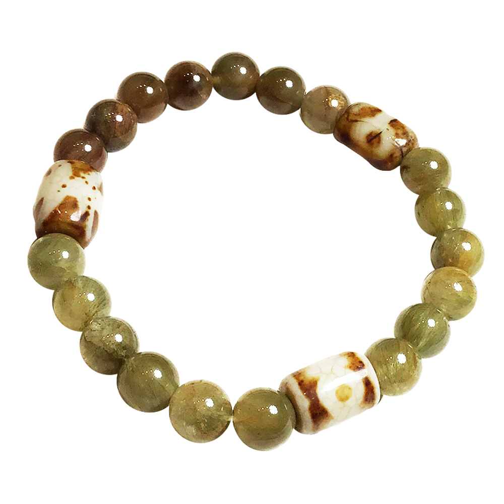 火供珠+兔毛髮晶手珠 8mm【十方】135973