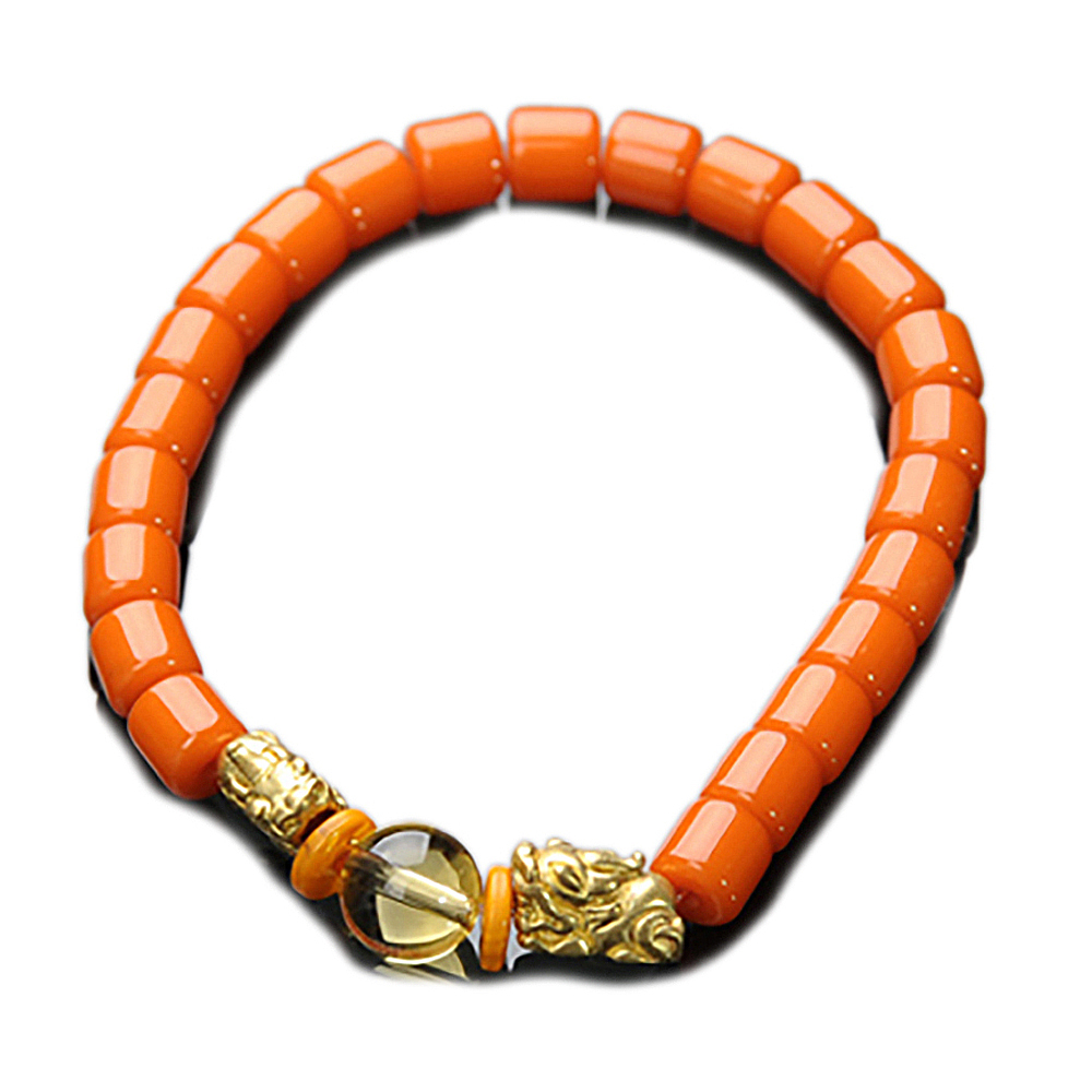 豼貅{金銅}+蜜納手珠7*7mm【十方】135995