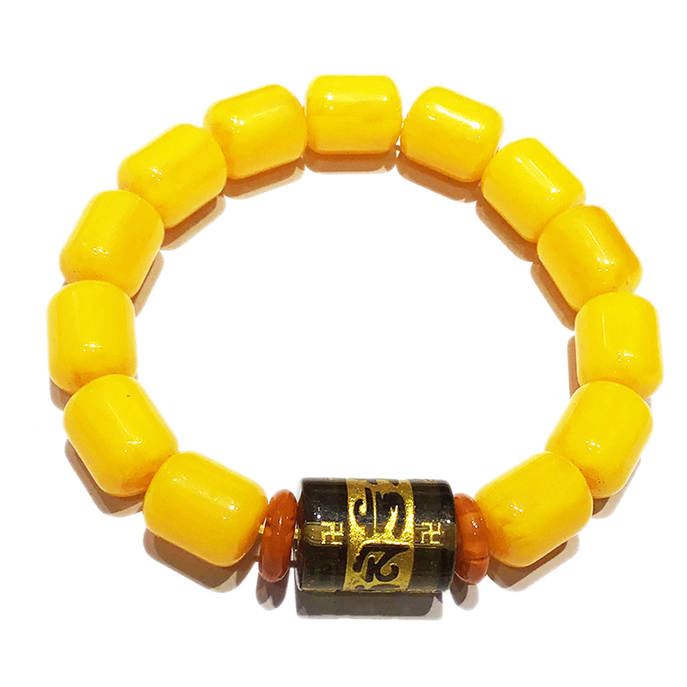 轉經輪{茶晶}+蜜納手珠10*12mm【十方】135987