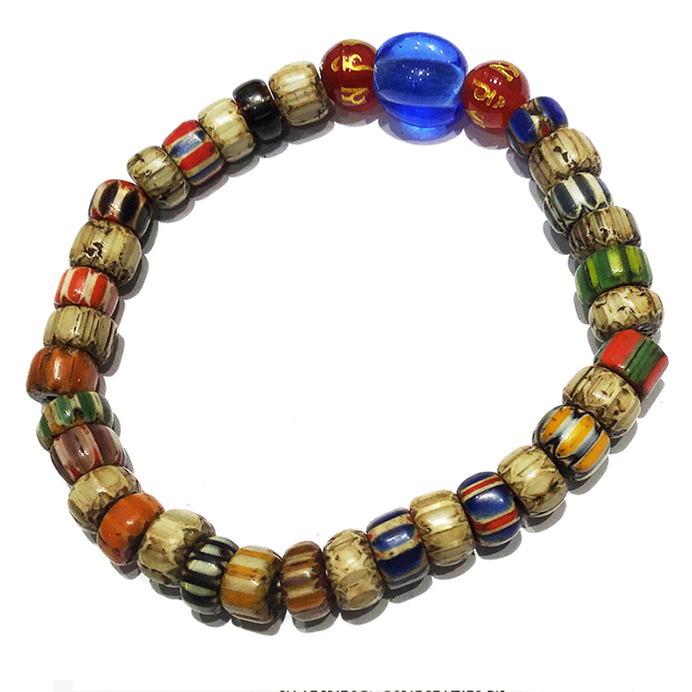 藍琉璃+雪芙蘭琉璃手珠7 mm【十方】136135