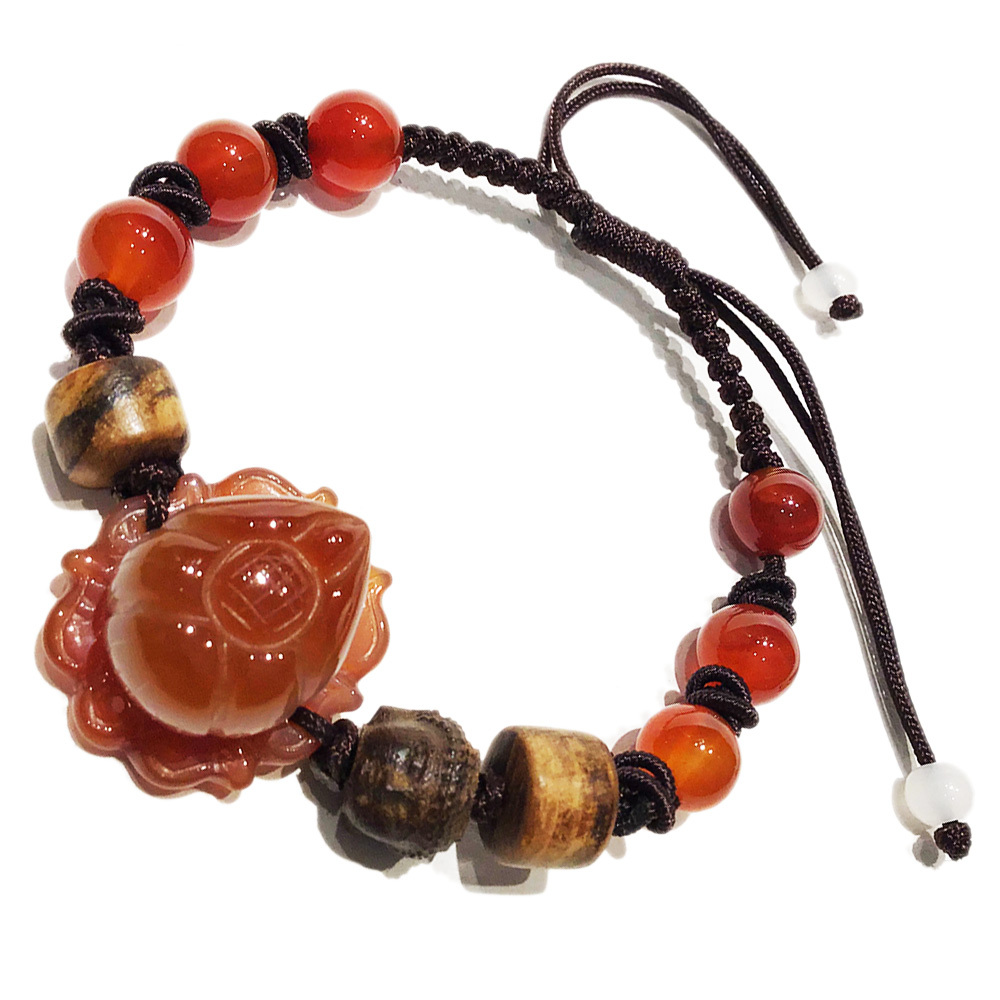 蓮花{紅玉髓}開運手鍊【十方】137213