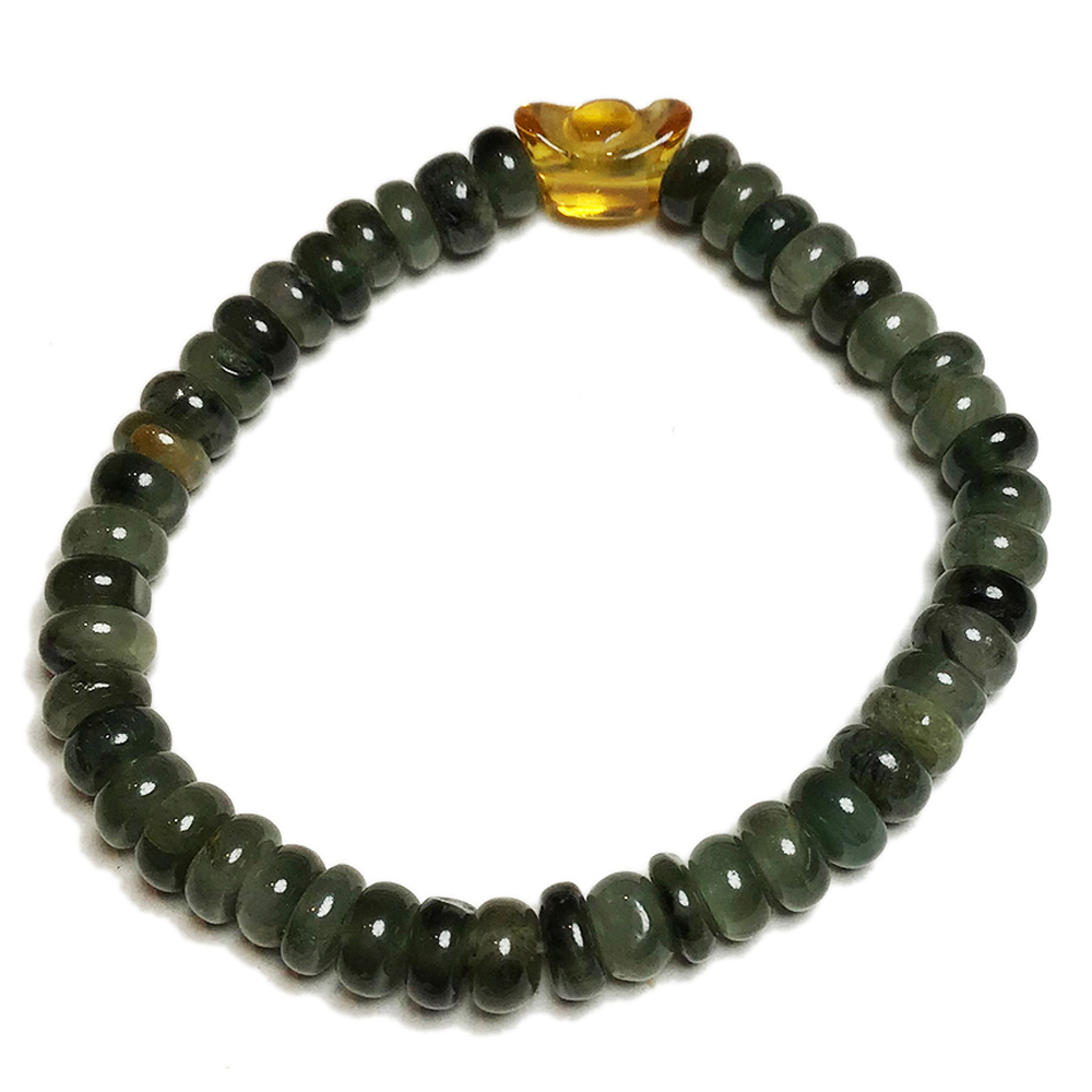 元寶(黃晶)+綠髮晶3*6mm【十方】137109