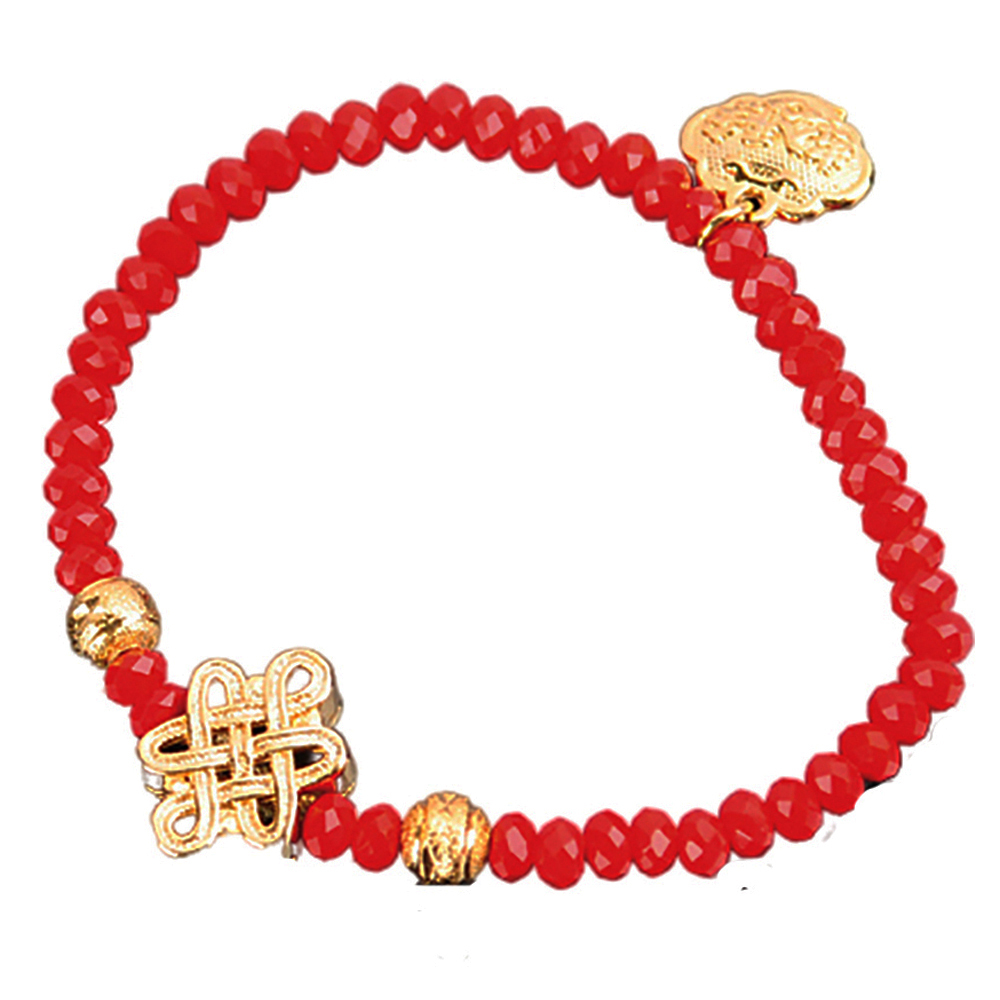 吉祥結+鴻運晶鑽手珠4mm【十方】137545