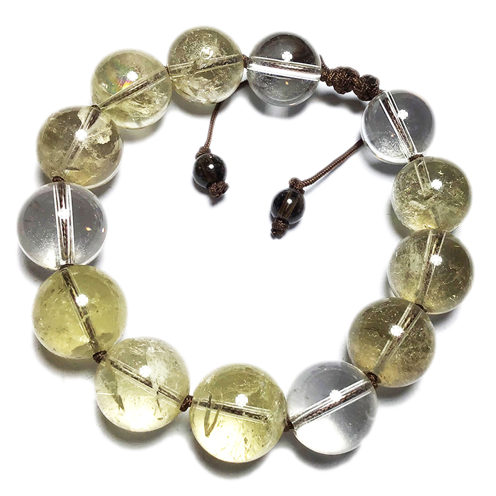 茶黃晶手珠14mm【十方】137914