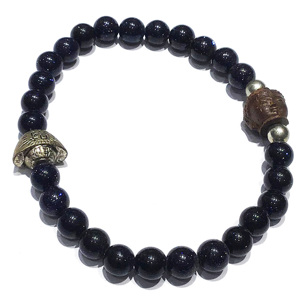 佛首+ 藍沙石手珠6mm【十方】139060