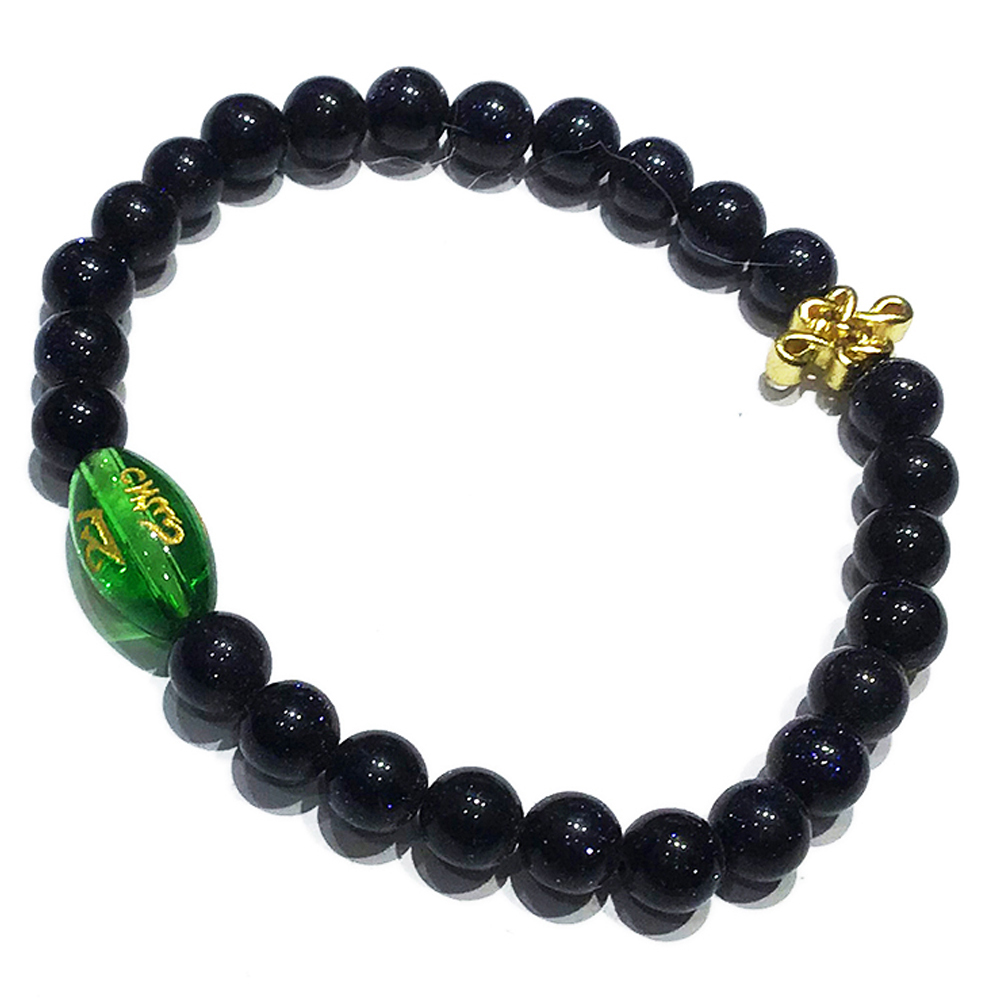 金吉祥結+藍沙石手珠6mm【十方】139073