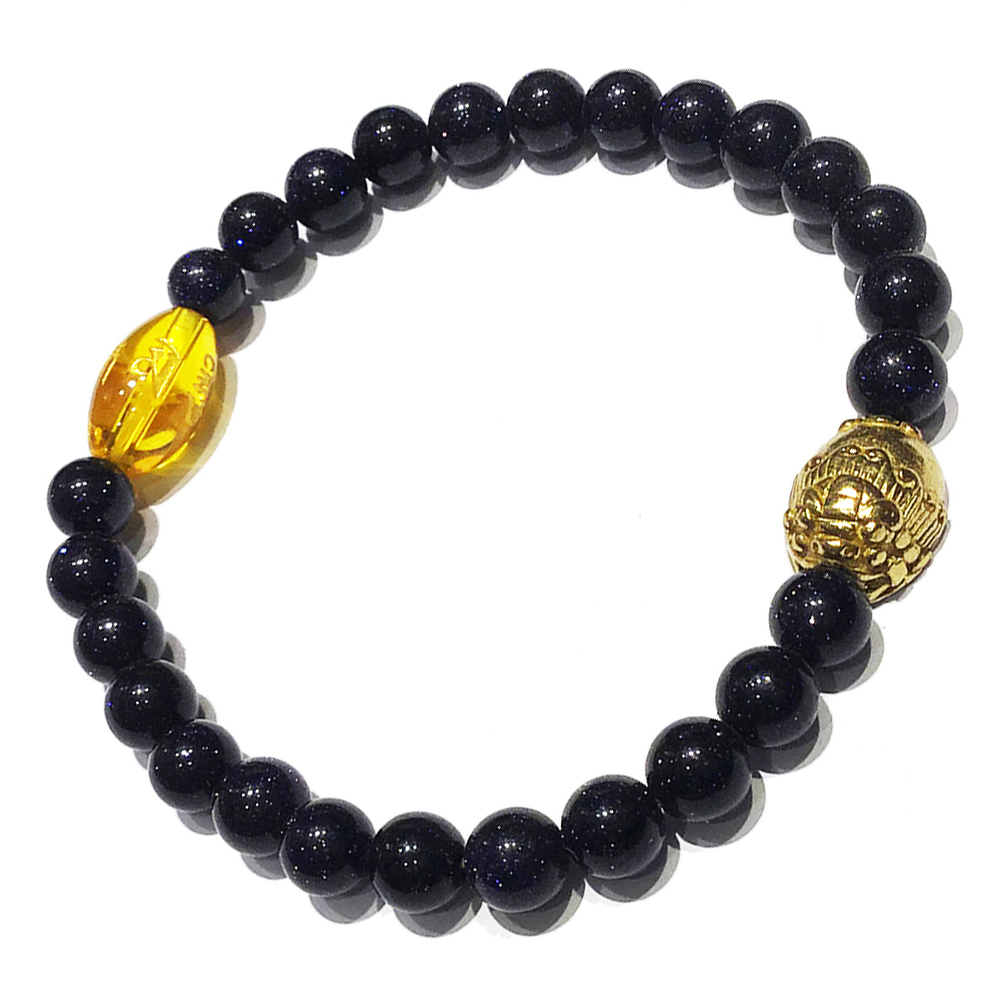 金龍龜+ 藍沙石手珠6mm【十方】139062