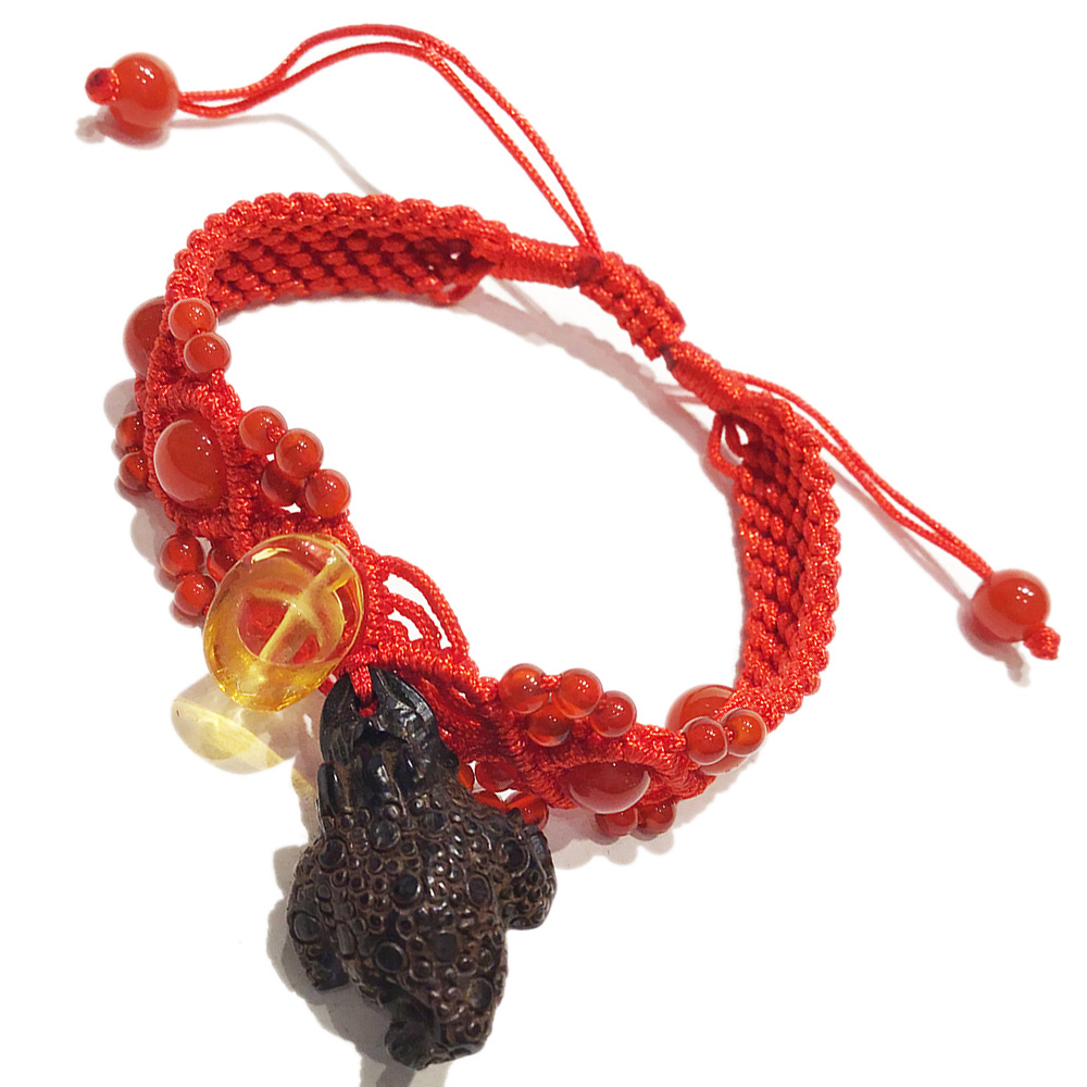 咬錢蟾蜍{黑檀}&編織手鍊【十方】139066