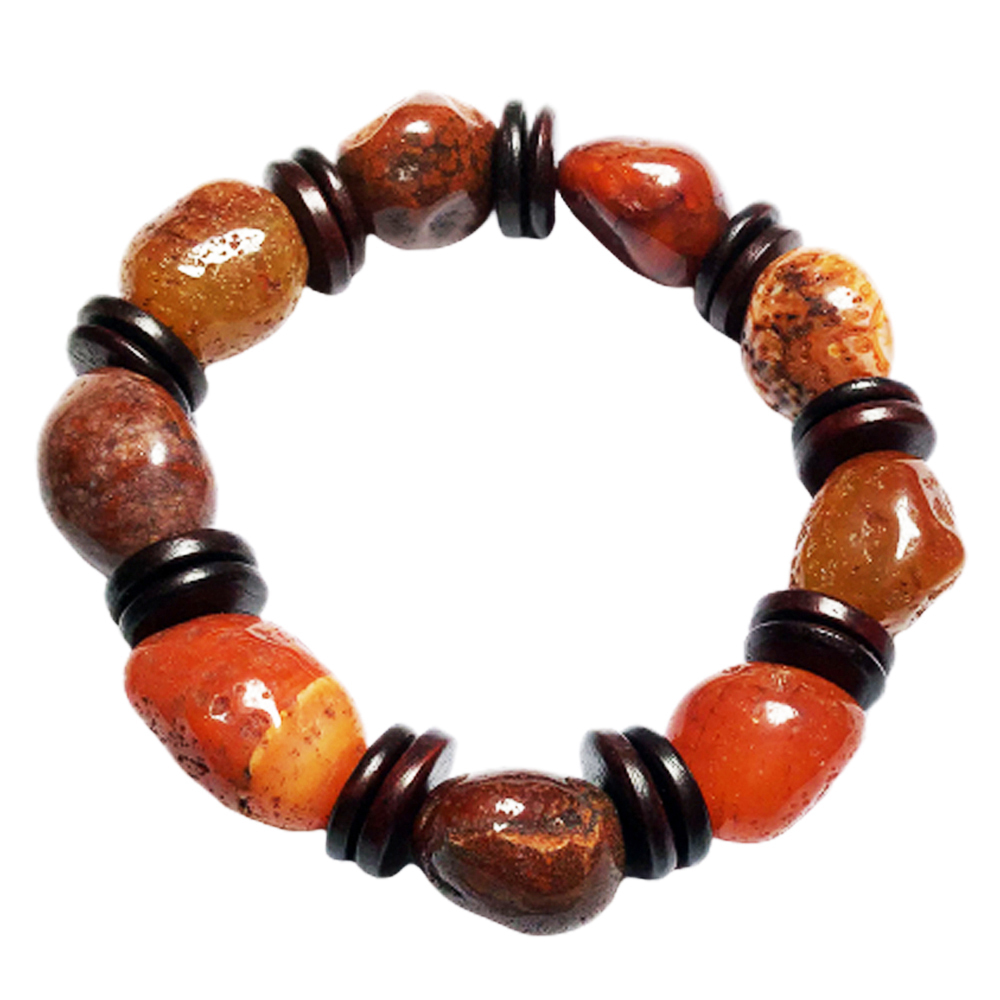 老礦玉髓手珠15mm【十方】138199