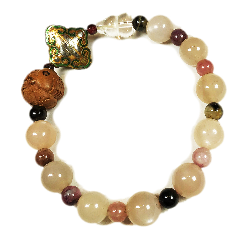 葫蘆{水晶}+太陽石手珠10mm【十方】139316